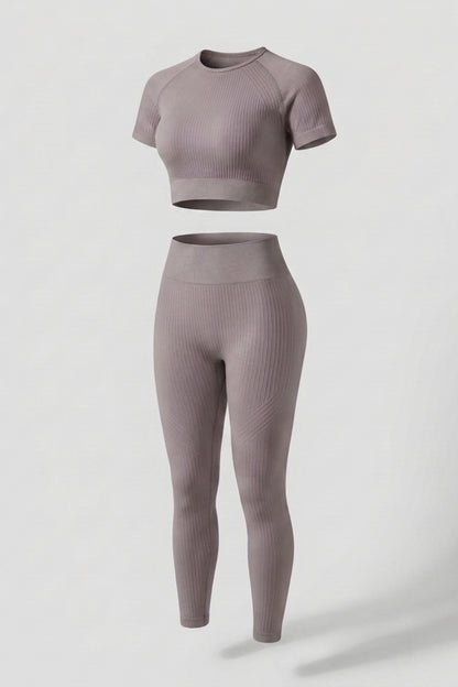 Dames Crop Top En Legging | Aansluitende Fit | High Waist | Workout Set