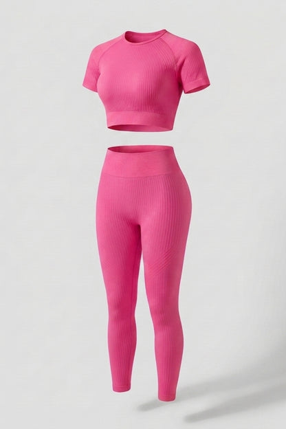 Dames Crop Top En Legging | Aansluitende Fit | High Waist | Workout Set