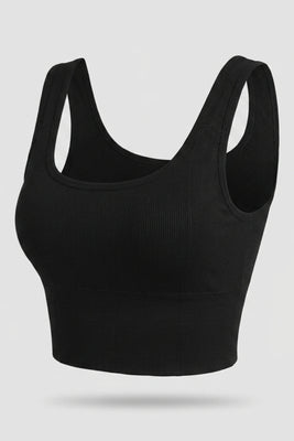 Dames Cropped Tank Top | Sculpting Fit | Sport Bra Top