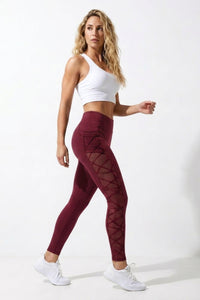 Women's Fitness Leggings | High Waist | Mesh Cut-Out Leggings