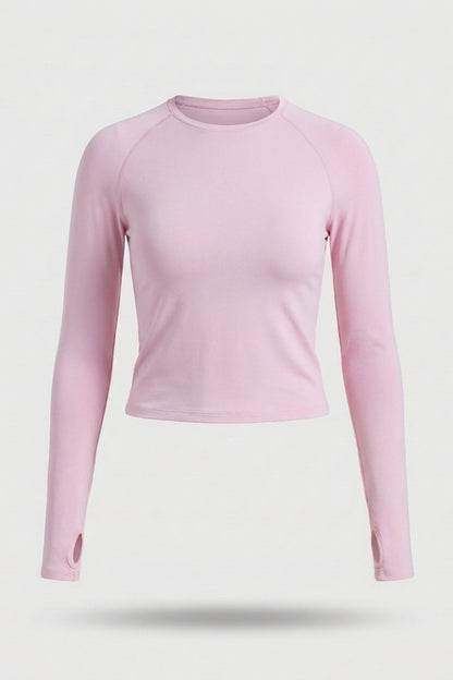 Dames Fitness Top | Lange Mouw | Stretchable Workout Top