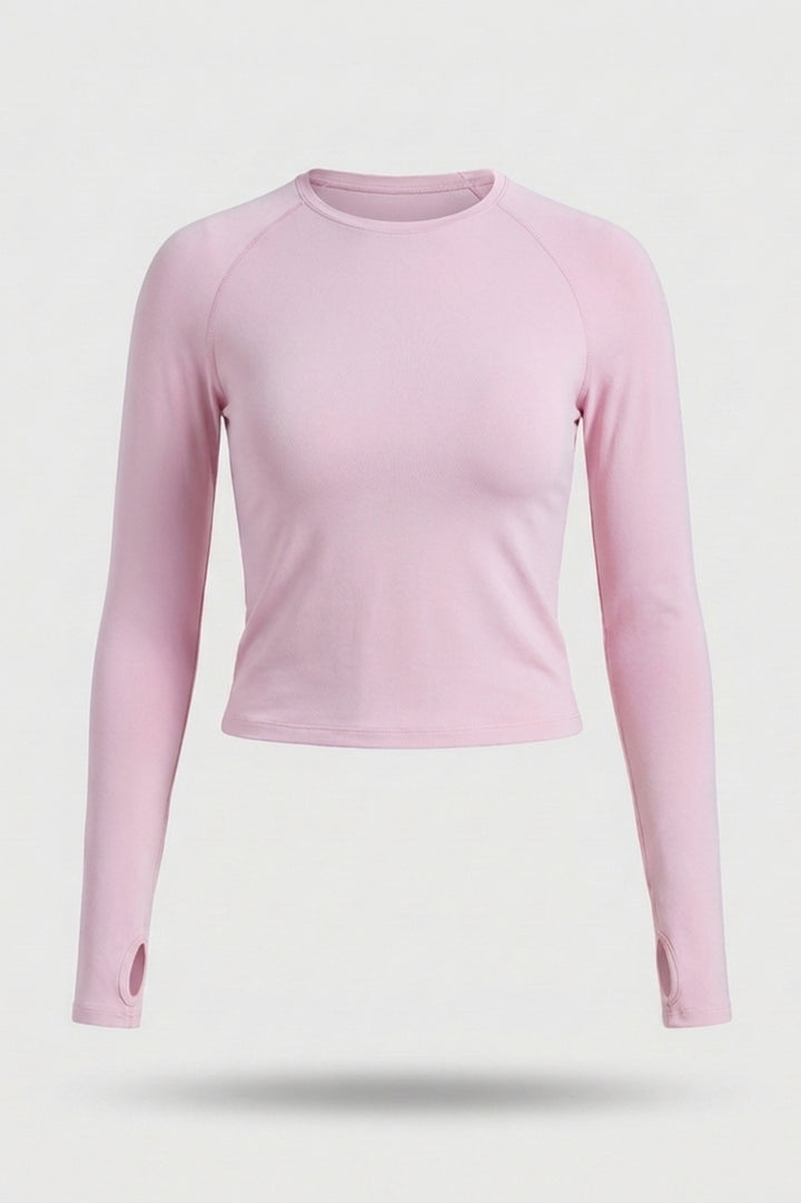 Dames Fitness Top | Lange Mouw | Stretchable Workout Top