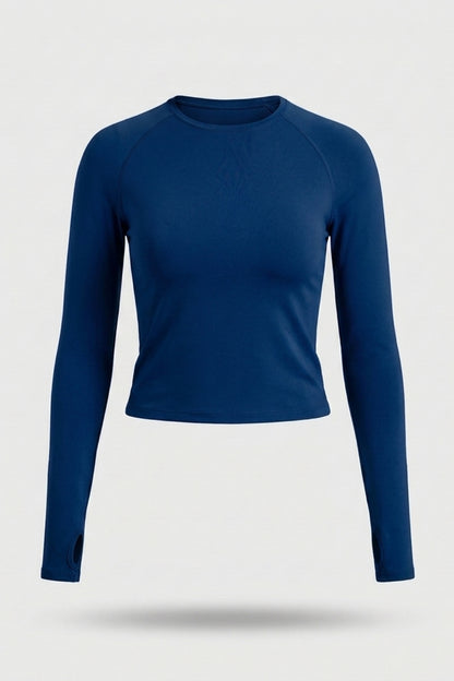 Dames Fitness Top | Lange Mouw | Stretchable Workout Top