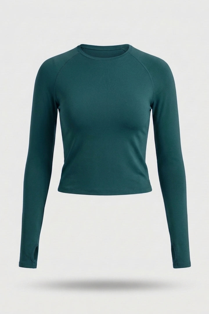 Dames Fitness Top | Lange Mouw | Stretchable Workout Top