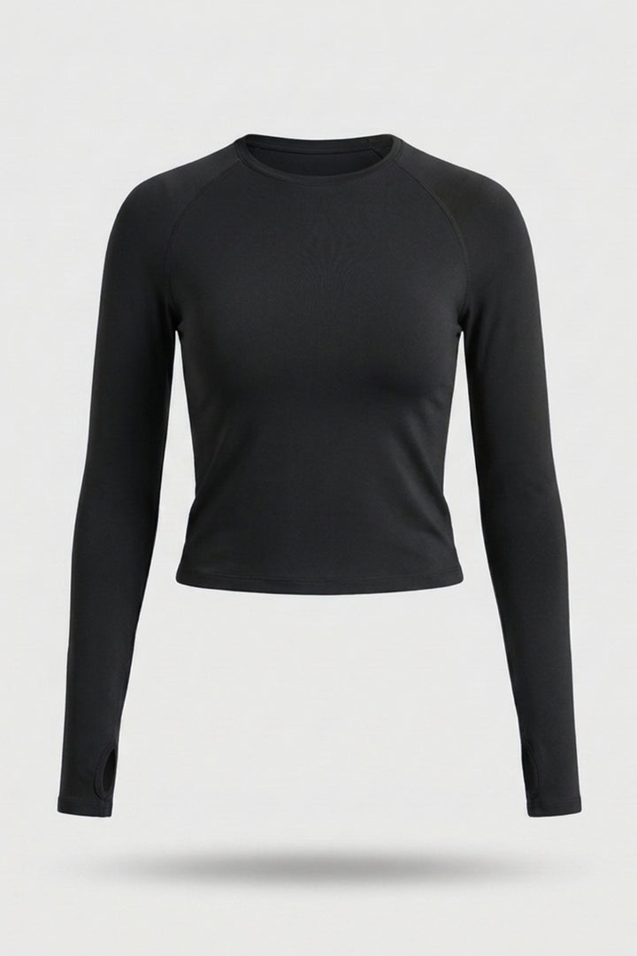 Dames Fitness Top | Lange Mouw | Stretchable Workout Top