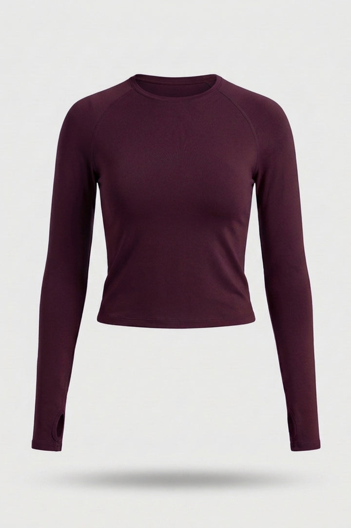 Dames Fitness Top | Lange Mouw | Stretchable Workout Top