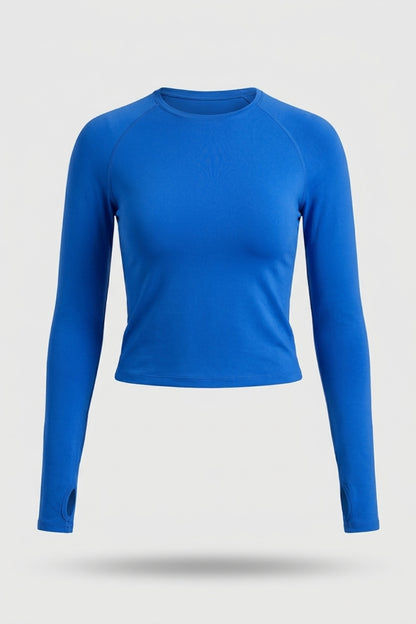 Dames Fitness Top | Lange Mouw | Stretchable Workout Top