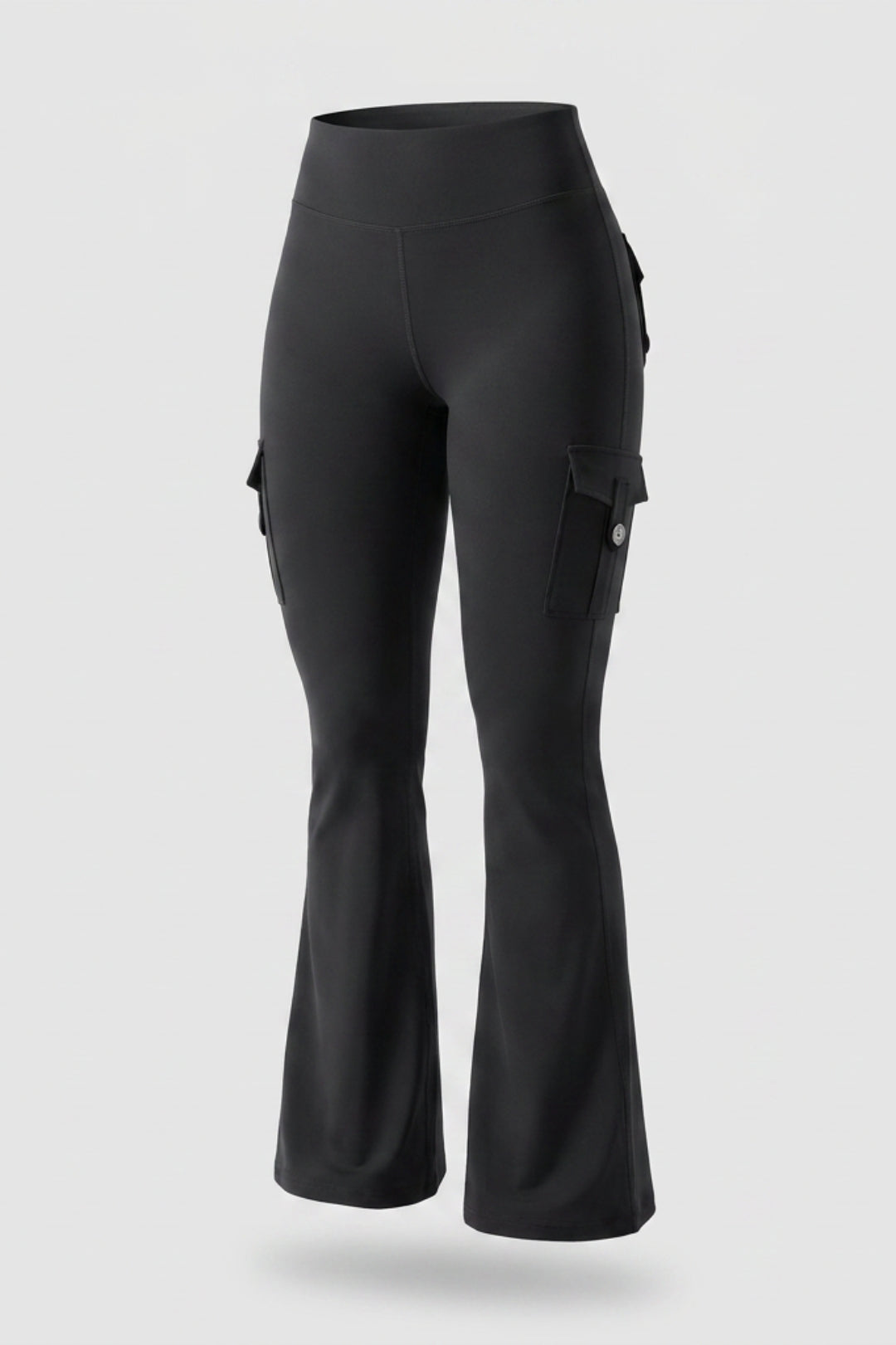 Dames Flared Legging | Sculpting Fit | High Waist Cargo Legging | Activewear Broek