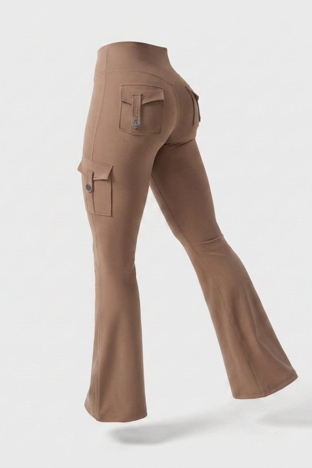 Dames Flared Legging | Sculpting Fit | High Waist Cargo Legging | Activewear Broek