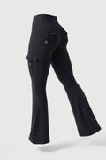 Dames Flared Legging | Sculpting Fit | High Waist Cargo Legging | Activewear Broek