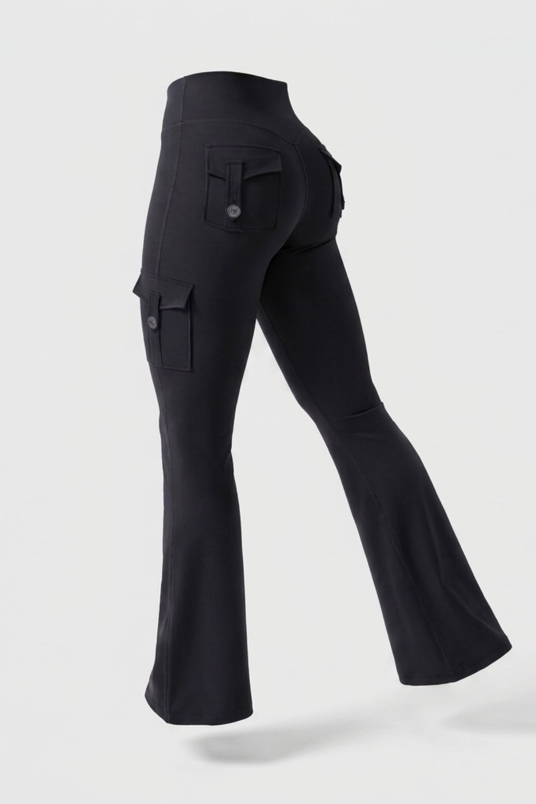 Dames Flared Legging | Sculpting Fit | High Waist Cargo Legging | Activewear Broek