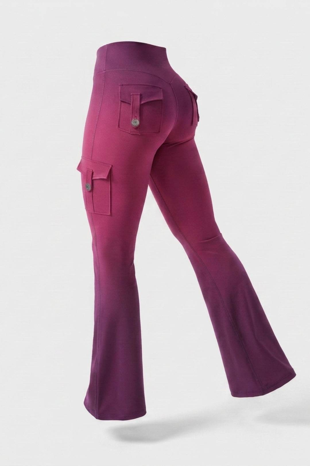 Dames Flared Legging | Sculpting Fit | High Waist Cargo Legging | Activewear Broek