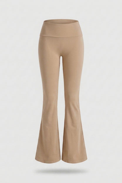 Dames Flared Legging | Slim Fit | Fold Over Band | Yoga Sportlegging