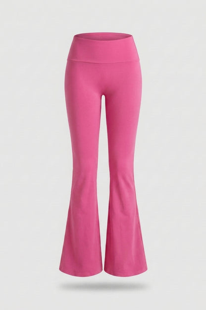 Dames Flared Legging | Slim Fit | Fold Over Band | Yoga Sportlegging