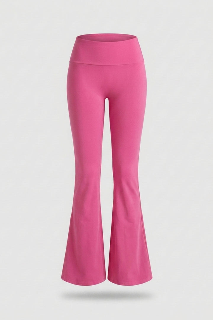 Women's Flared Leggings | Slim Fit | Fold Over Waistband | Yoga Leggings