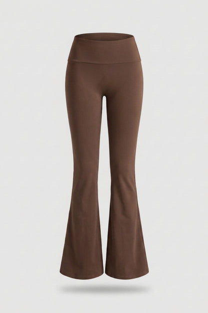 Dames Flared Legging | Slim Fit | Fold Over Band | Yoga Sportlegging