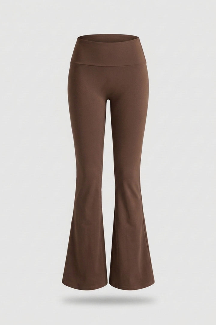 Women's Flared Leggings | Slim Fit | Fold Over Waistband | Yoga Leggings