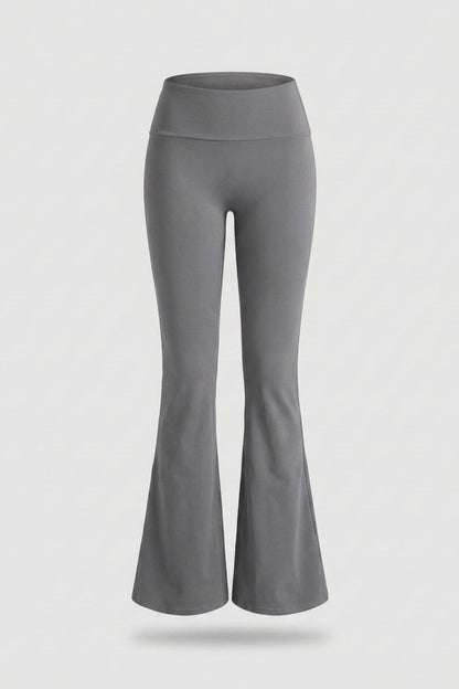 Dames Flared Legging | Slim Fit | Fold Over Band | Yoga Sportlegging