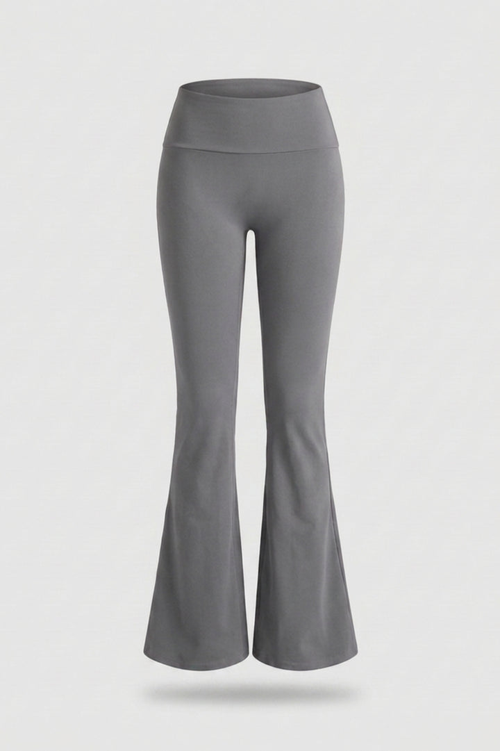 Women's Flared Leggings | Slim Fit | Fold Over Waistband | Yoga Leggings