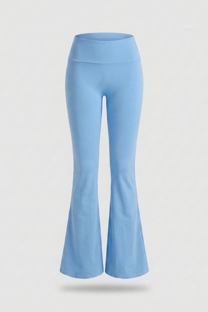 Dames Flared Legging | Slim Fit | Fold Over Band | Yoga Sportlegging