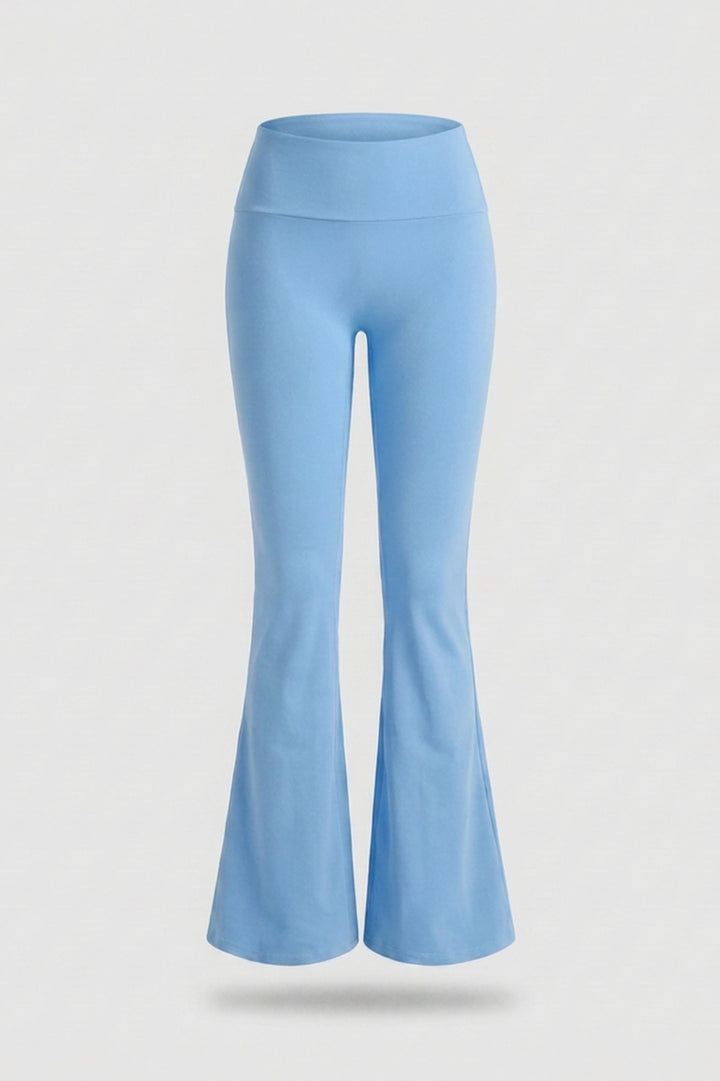 Women's Flared Leggings | Slim Fit | Fold Over Waistband | Yoga Leggings