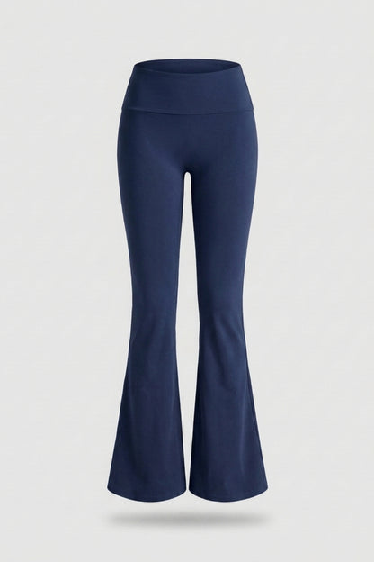 Dames Flared Legging | Slim Fit | Fold Over Band | Yoga Sportlegging