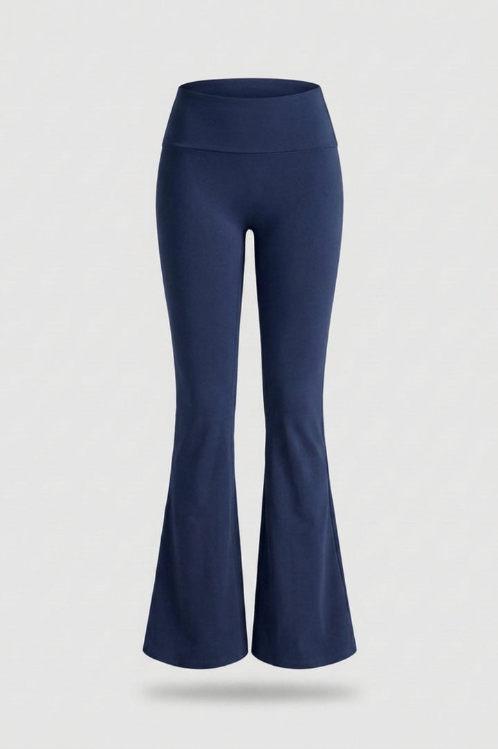 Women's Flared Leggings | Slim Fit | Fold Over Waistband | Yoga Leggings