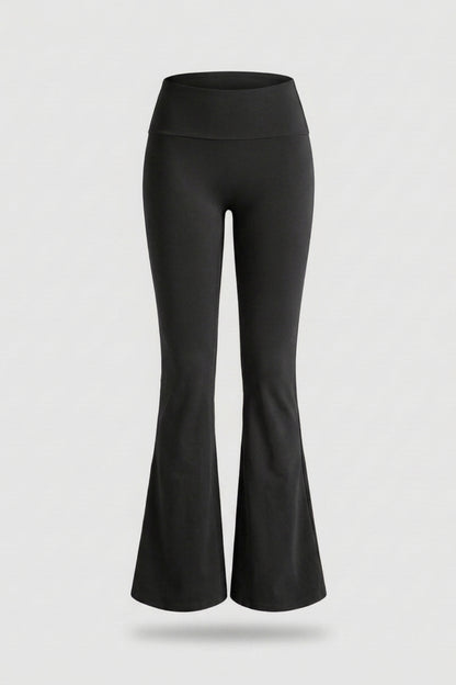 Dames Flared Legging | Slim Fit | Fold Over Band | Yoga Sportlegging