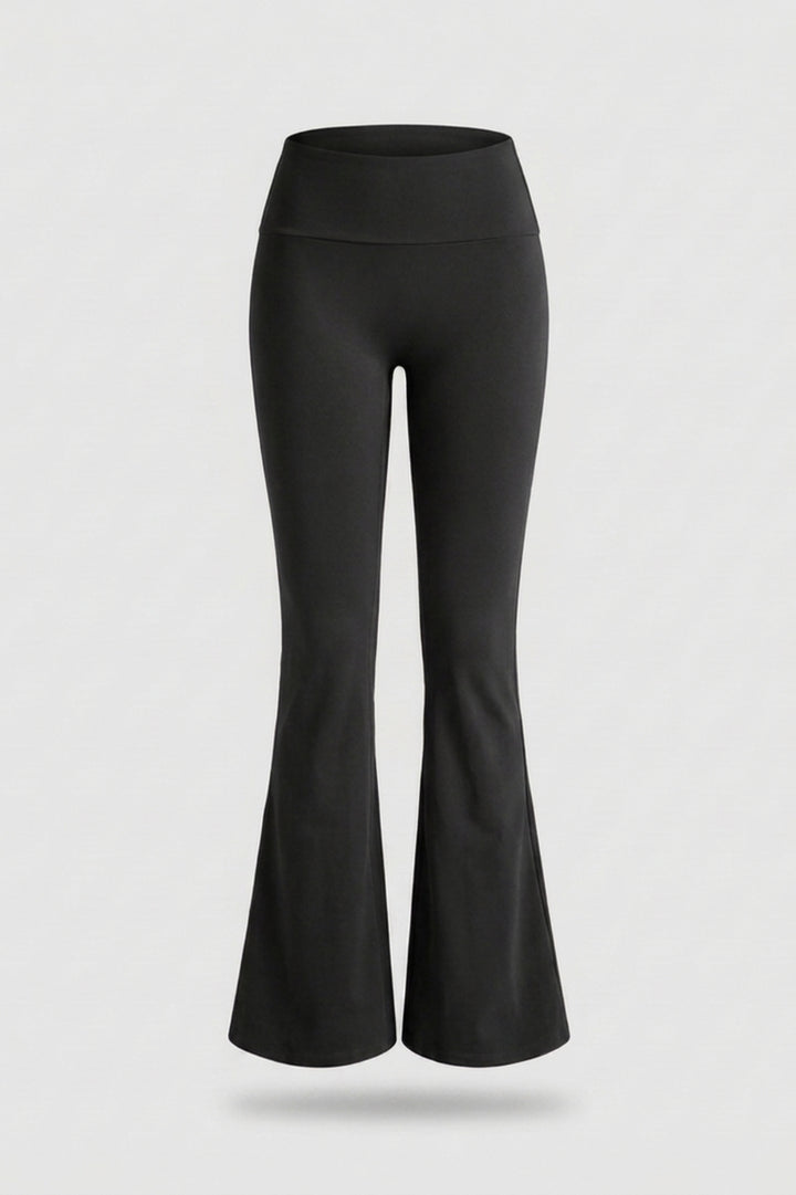 Women's Flared Leggings | Slim Fit | Fold Over Waistband | Yoga Leggings