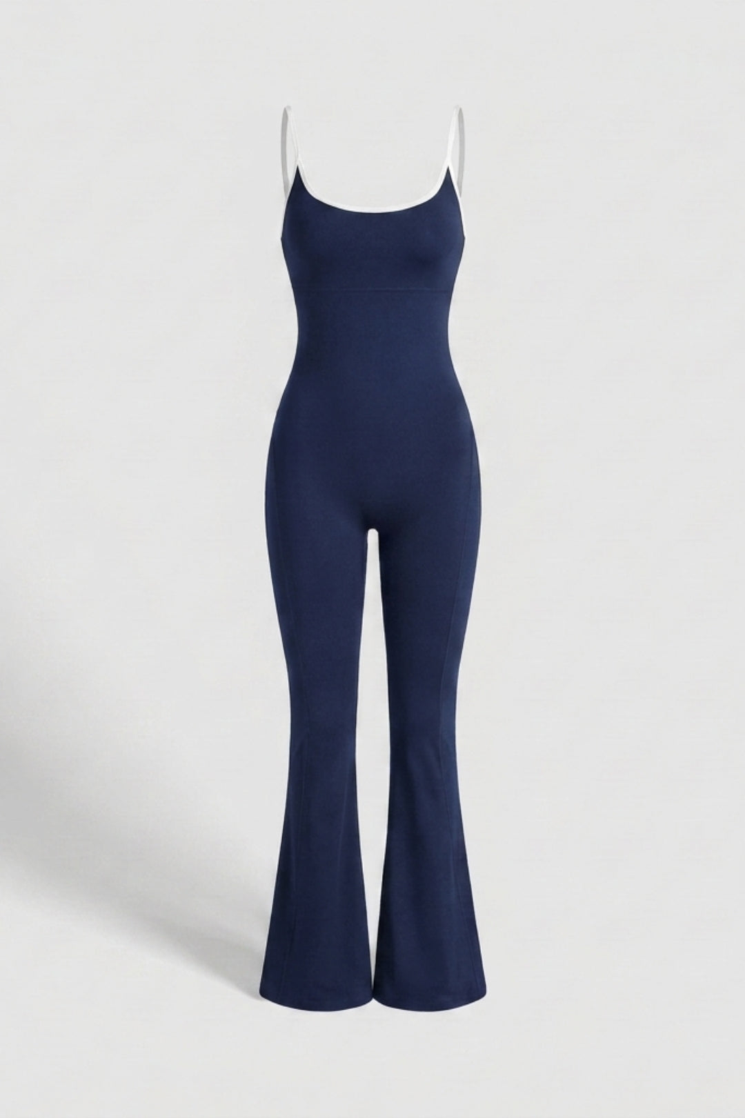 Dames Strappy Flared Onesie | Sculpting Fit | Scoop Neck | Cross Back One-Piece