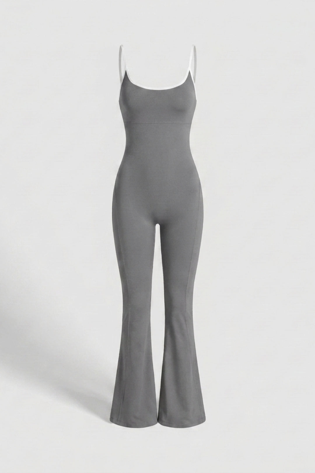 Dames Strappy Flared Onesie | Sculpting Fit | Scoop Neck | Cross Back One-Piece