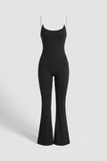 Dames Strappy Flared Onesie | Sculpting Fit | Scoop Neck | Cross Back One-Piece