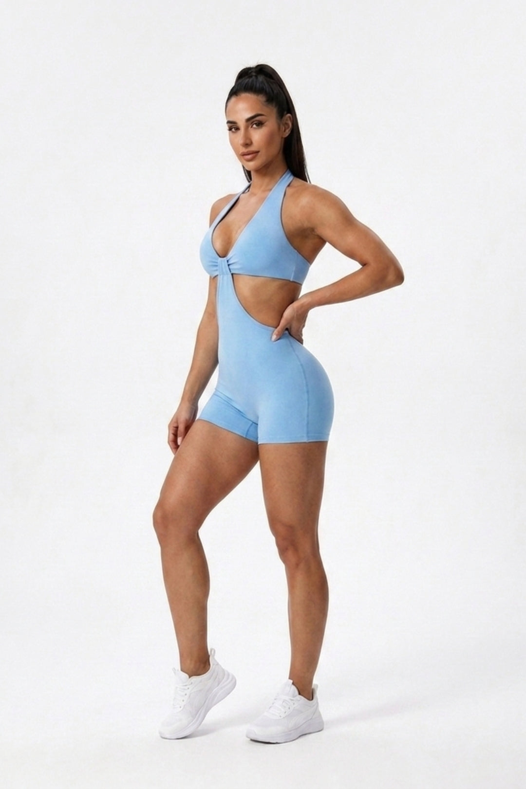 Dames Halter Jumpsuit | Cut Out Waist | One Piece jumpsuit