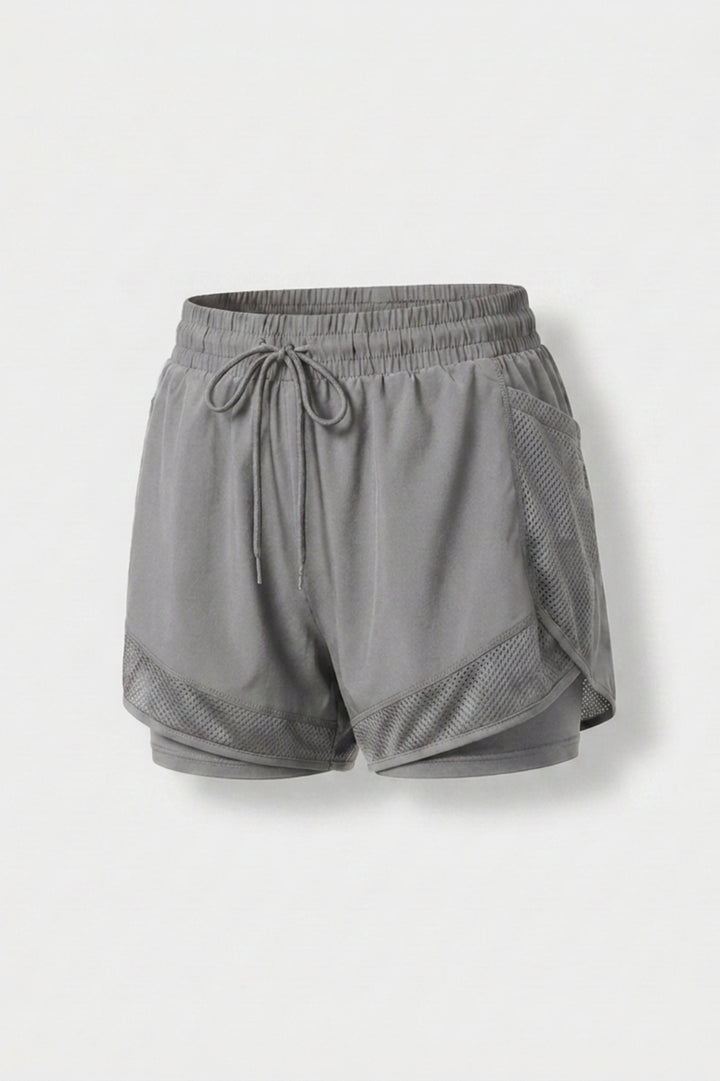 Dames Hardloop Short | Mesh Zak | Witte Running Short
