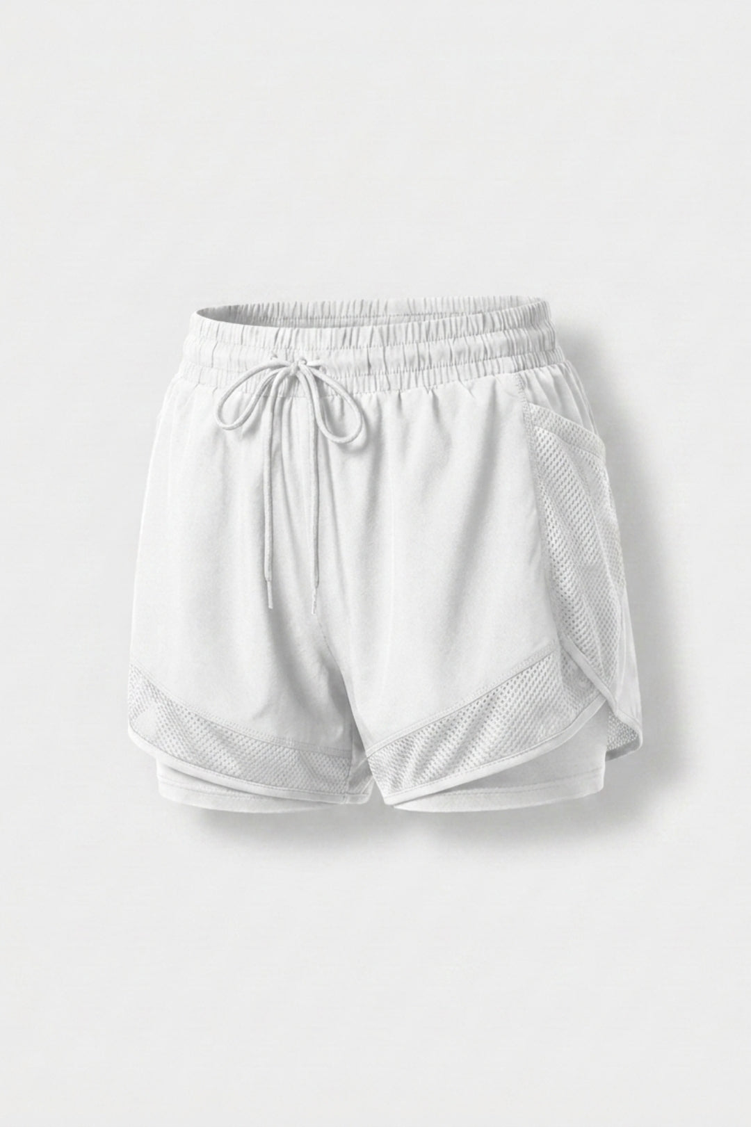 Dames Hardloop Short | Mesh Zak | Witte Running Short