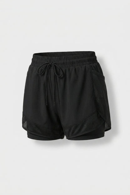 Dames Hardloop Short | Mesh Zak | Witte Running Short