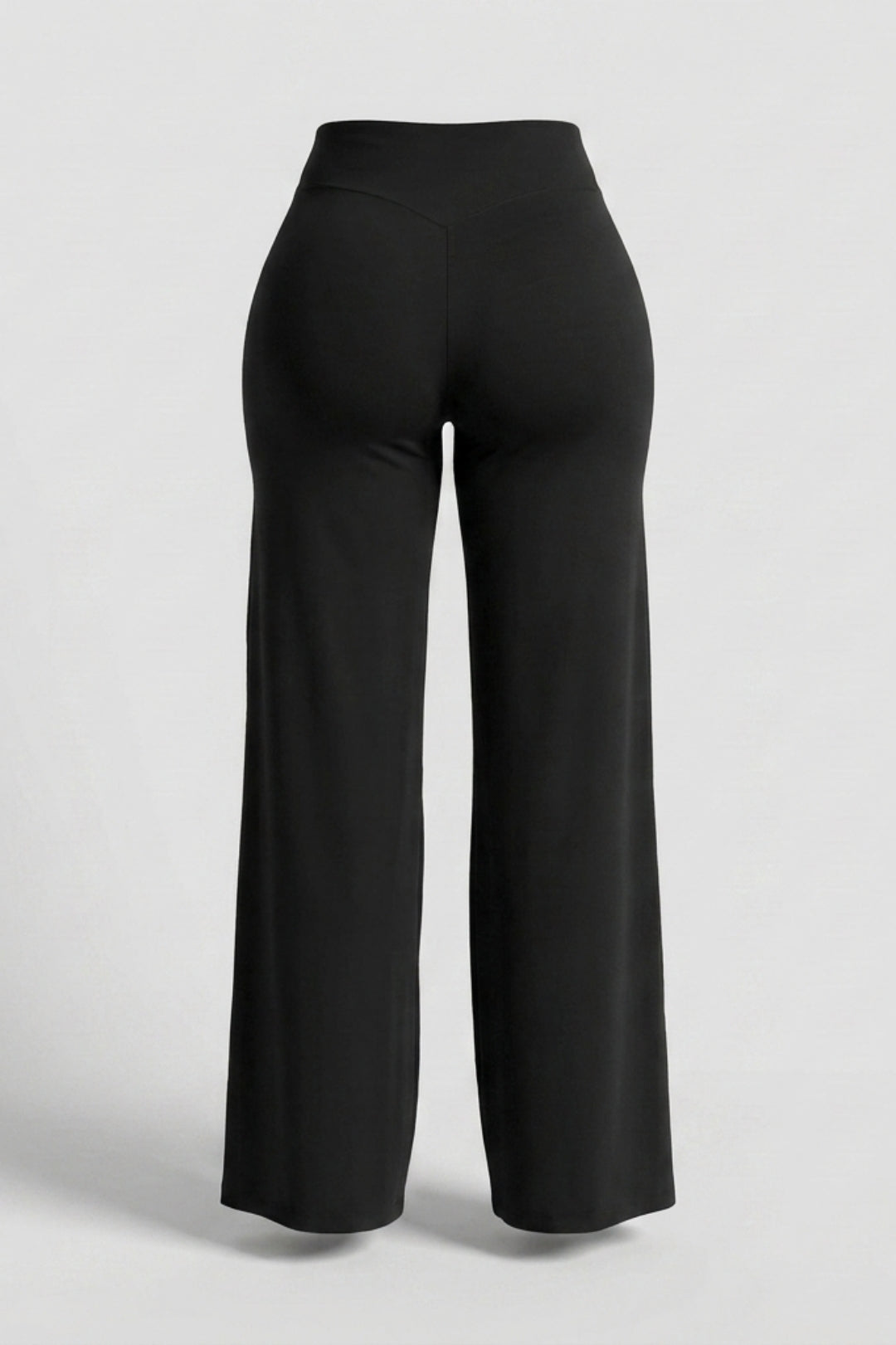 Dames High Waist Broek | Sculpting Fit | Wijde Pijpen | Activewear Broek