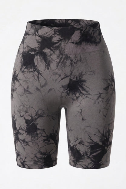 Dames High Waist Legging | Slim Fit | Tie-Dye | Sportieve Capri Legging