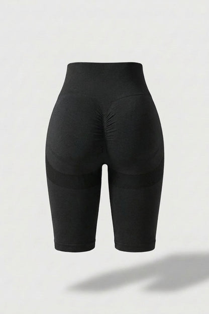 Dames High Waist Shorts | Aansluitende Fit | Contour Detail | Sportieve Biker Short