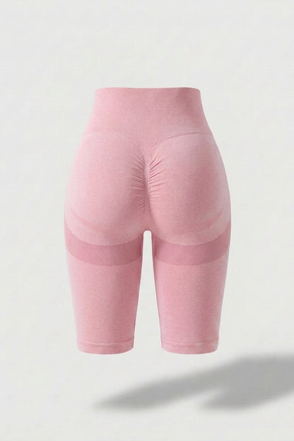 Dames High Waist Shorts | Aansluitende Fit | Contour Detail | Sportieve Biker Short
