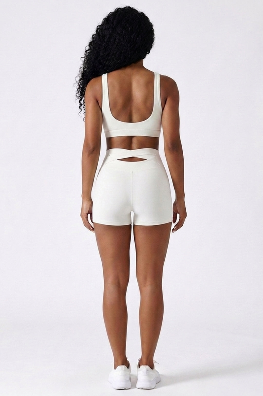 Dames High Waist Shorts | Aansluitende Fit | Cut-Out Rugdetail | Workout Short