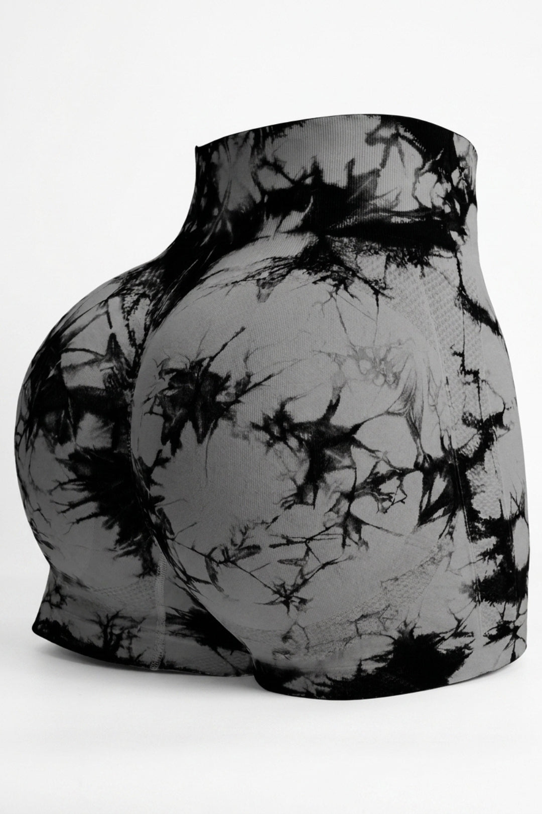 Dames High Waist Shorts | Aansluitende Fit | Scrunch Detail | Tie-Dye Seamless Biker Short