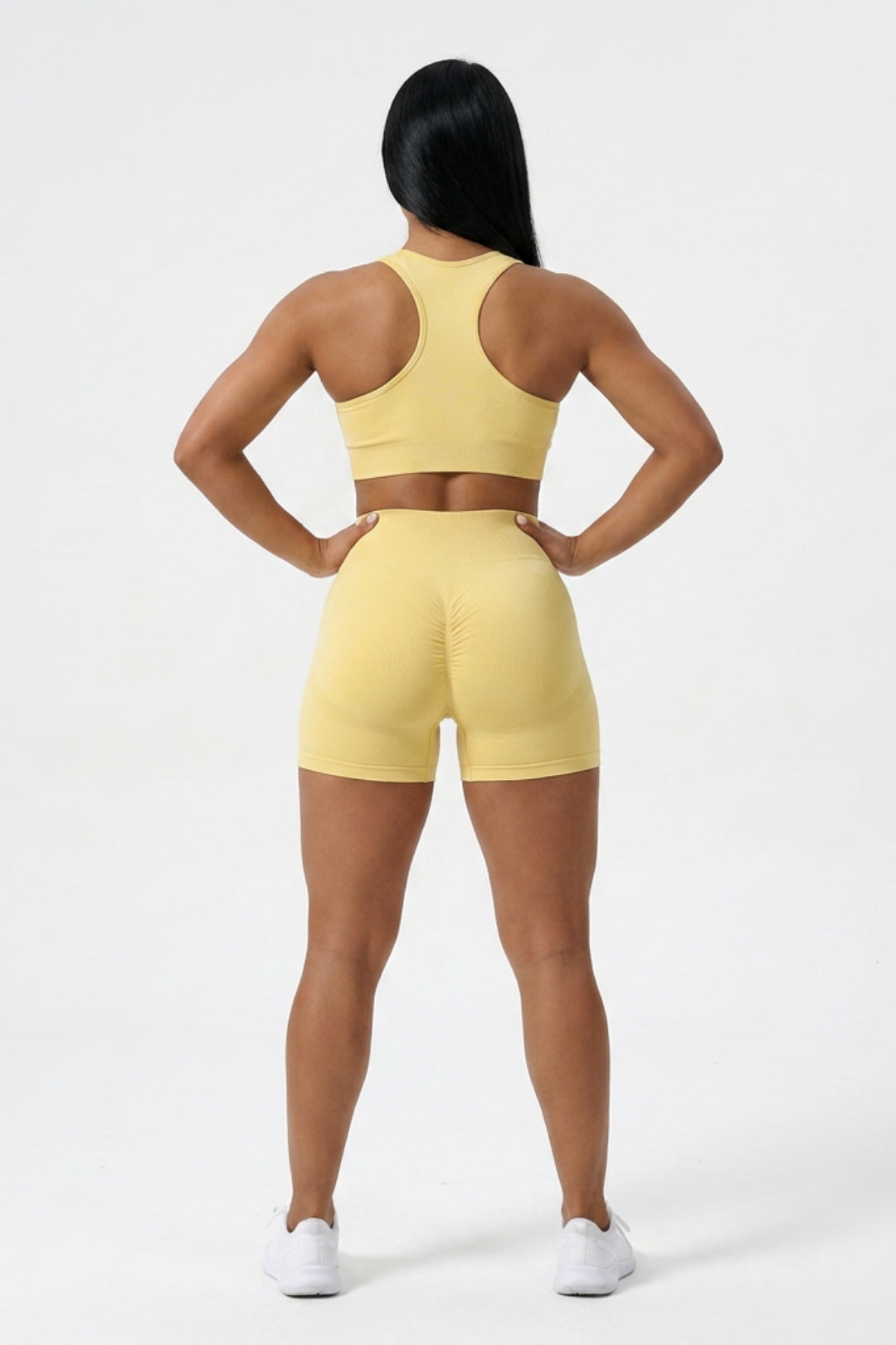 Dames High Waist Shorts | Aansluitende Fit | Seamless Look | Sportieve Biker Short
