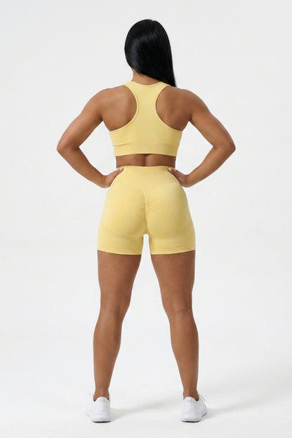 Dames High Waist Shorts | Aansluitende Fit | Seamless Look | Sportieve Biker Short