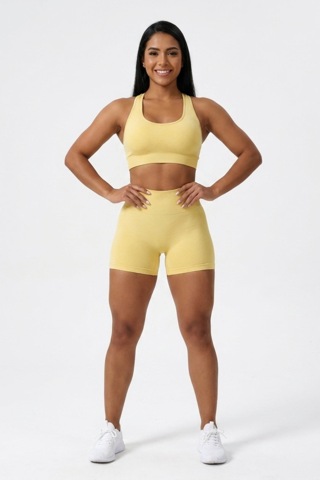 Dames High Waist Shorts | Aansluitende Fit | Seamless Look | Sportieve Biker Short