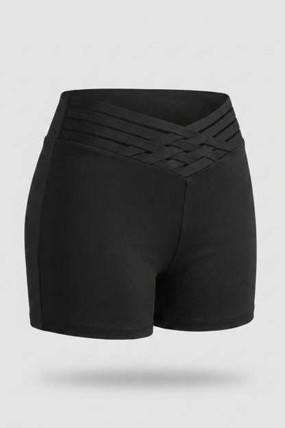 Women's Black Shorts - High Elasticity, Comfortable Jersey Fabric, Stretch Waistband, Casual Style, Suitable for All Seasons | Stretch Fabric | Polyester Shorts