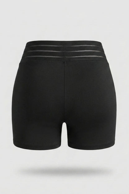 Women's Black Shorts - High Elasticity, Comfortable Jersey Fabric, Stretch Waistband, Casual Style, Suitable for All Seasons | Stretch Fabric | Polyester Shorts