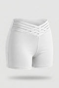 Women's High Waist Shorts | Body-Hugging Fit | Strappy Waist | Sporty Biker Shorts