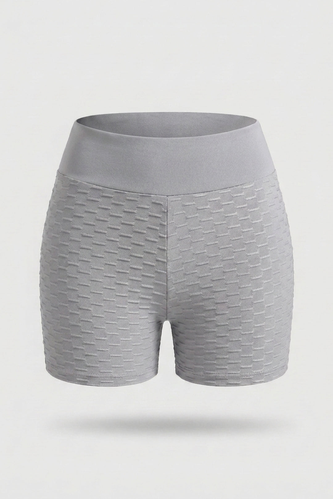 Dames High Waist Shorts | Aansluitende Fit | Textured Panels | Sportieve Workout Short