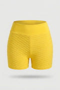 Women's High Waist Shorts | Body-Hugging Fit | Textured Panels | Sporty Workout Shorts